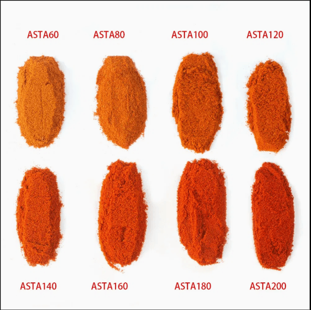 dried chili pepper factory China ASTA COLOR VALUE CHART